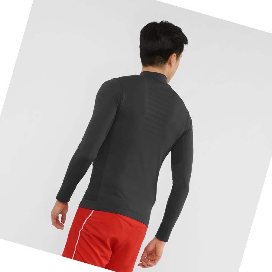 Sudadera Con Capucha Salomon ESSENTIAL SEAMLESS Hombre Negros | MX 3218LIS